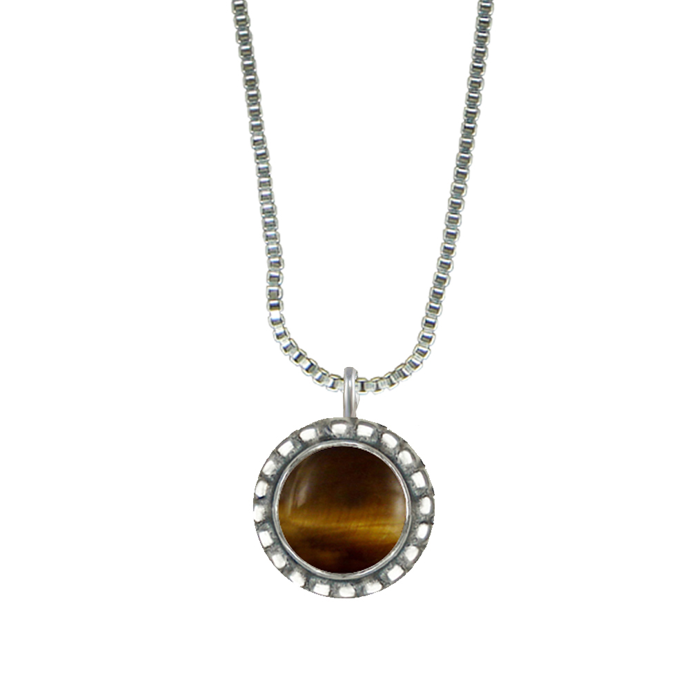 Sterling Silver Little Tiger Eye Pendant Necklace